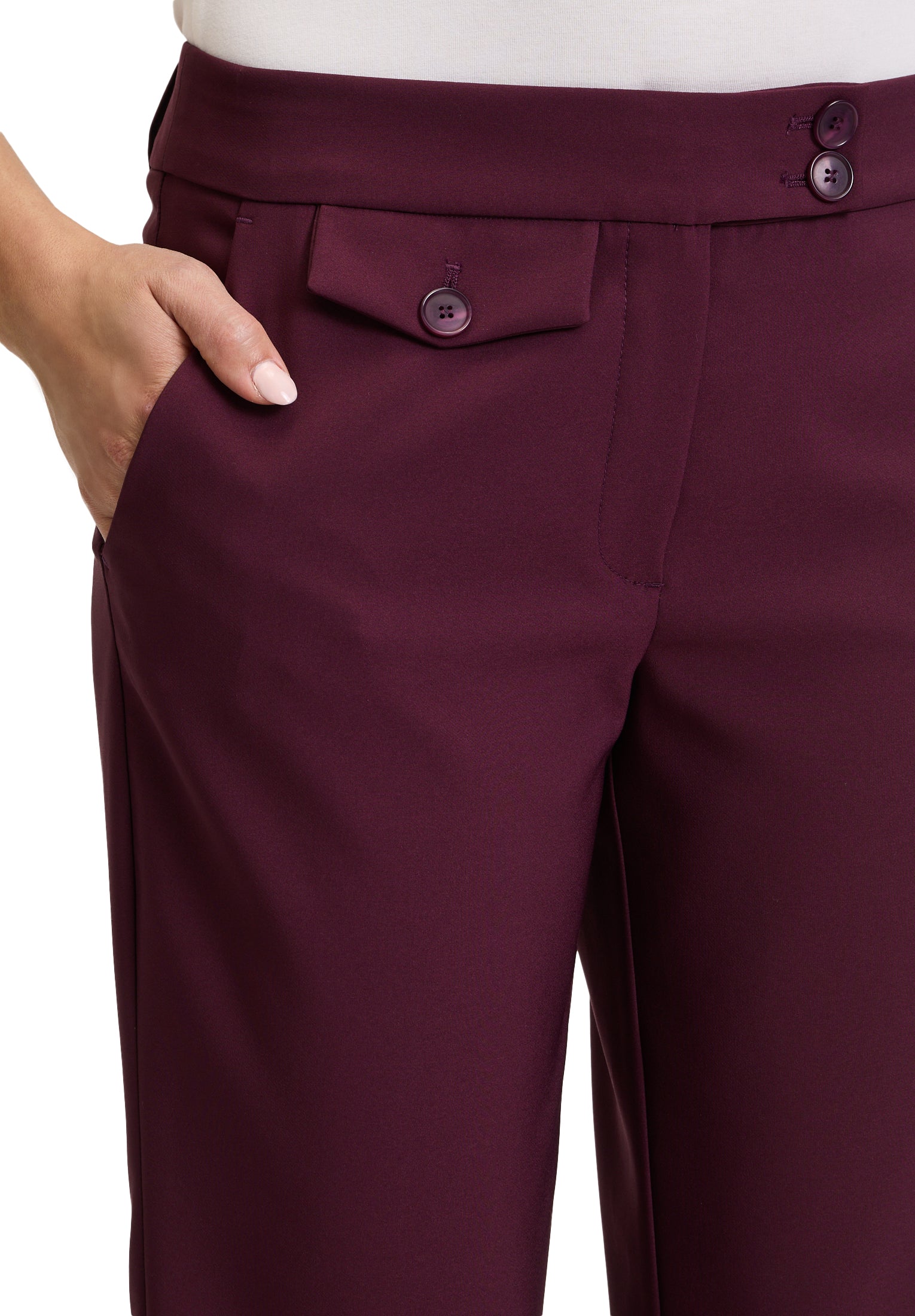 Hose Klassisch 3/4 LAEnge Dark Aubergine Bild 6