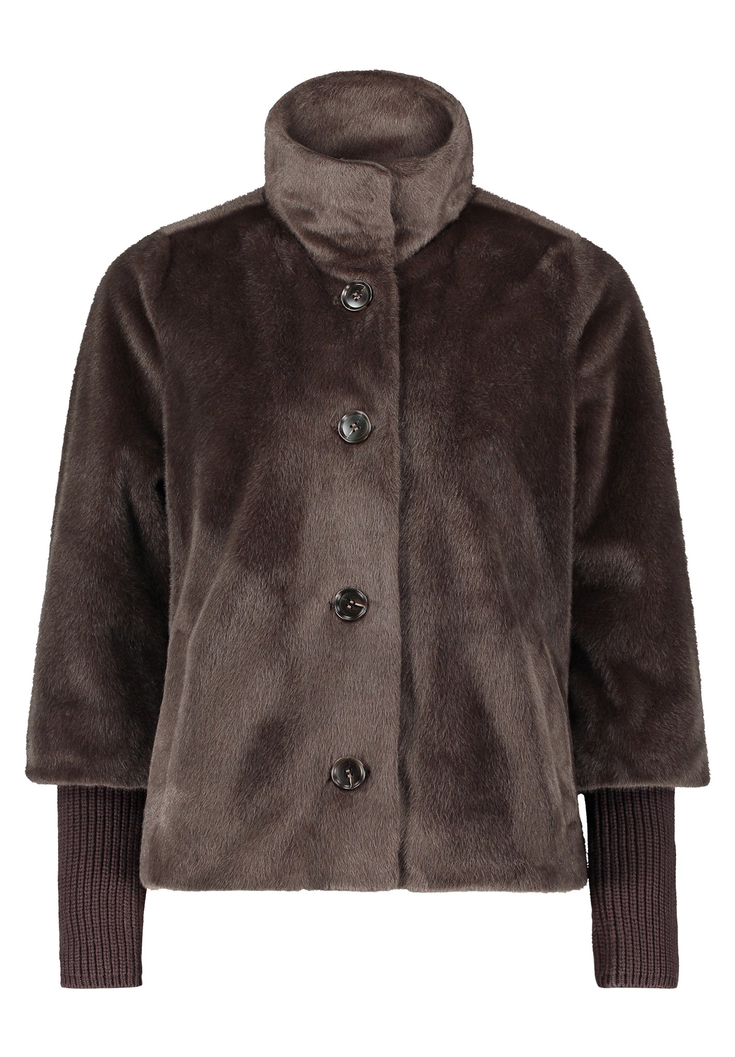 Jacke PlUEsch Chocolate Brown Bild 1