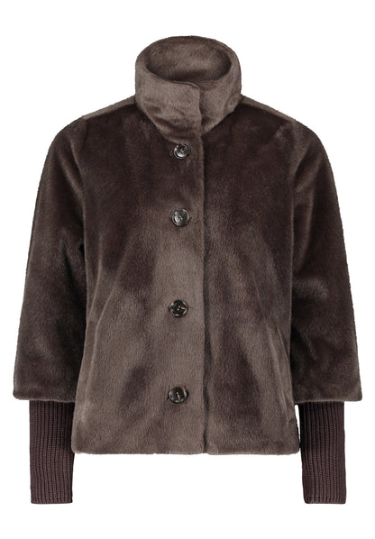 Jacke PlUEsch Chocolate Brown Bild 1