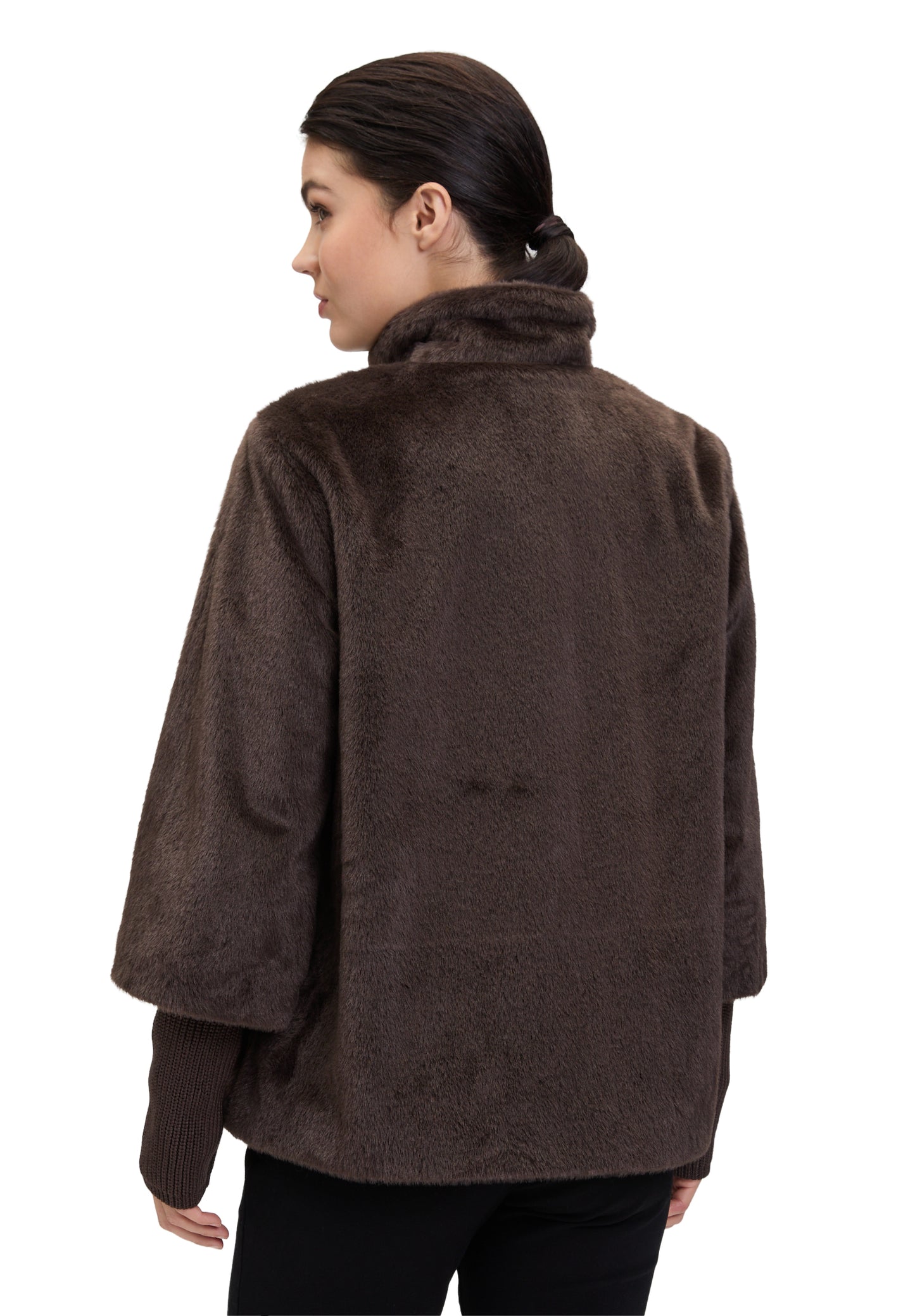 Jacke PlUEsch Chocolate Brown Bild 4