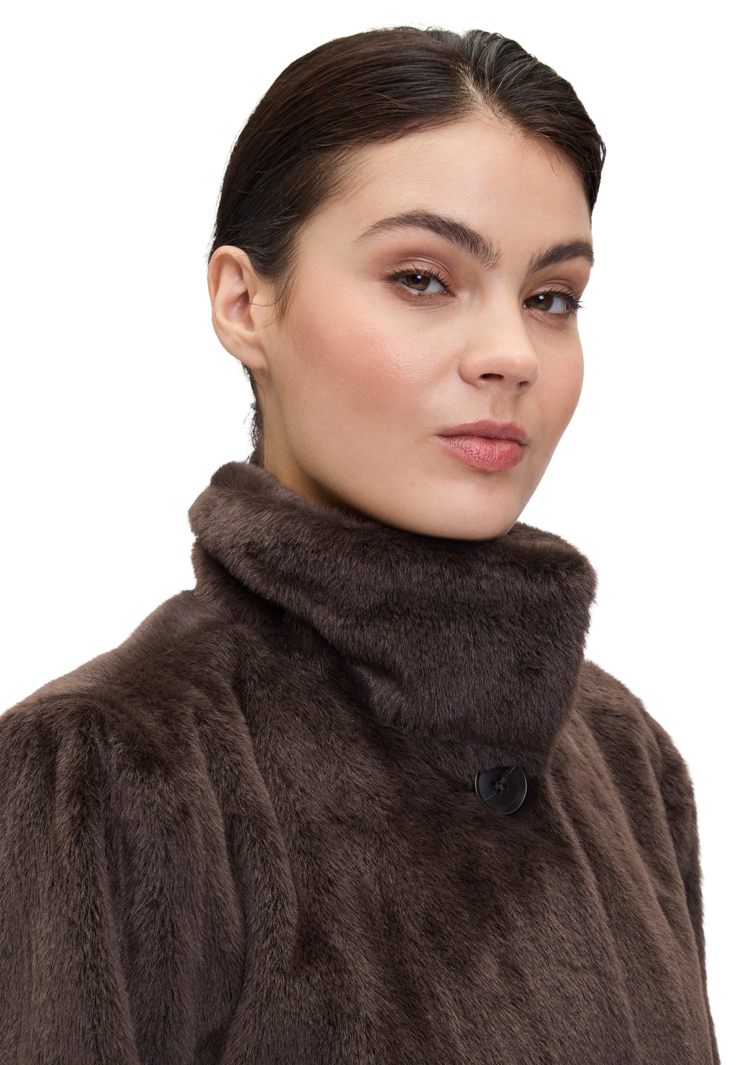 Jacke PlUEsch Chocolate Brown Bild 6