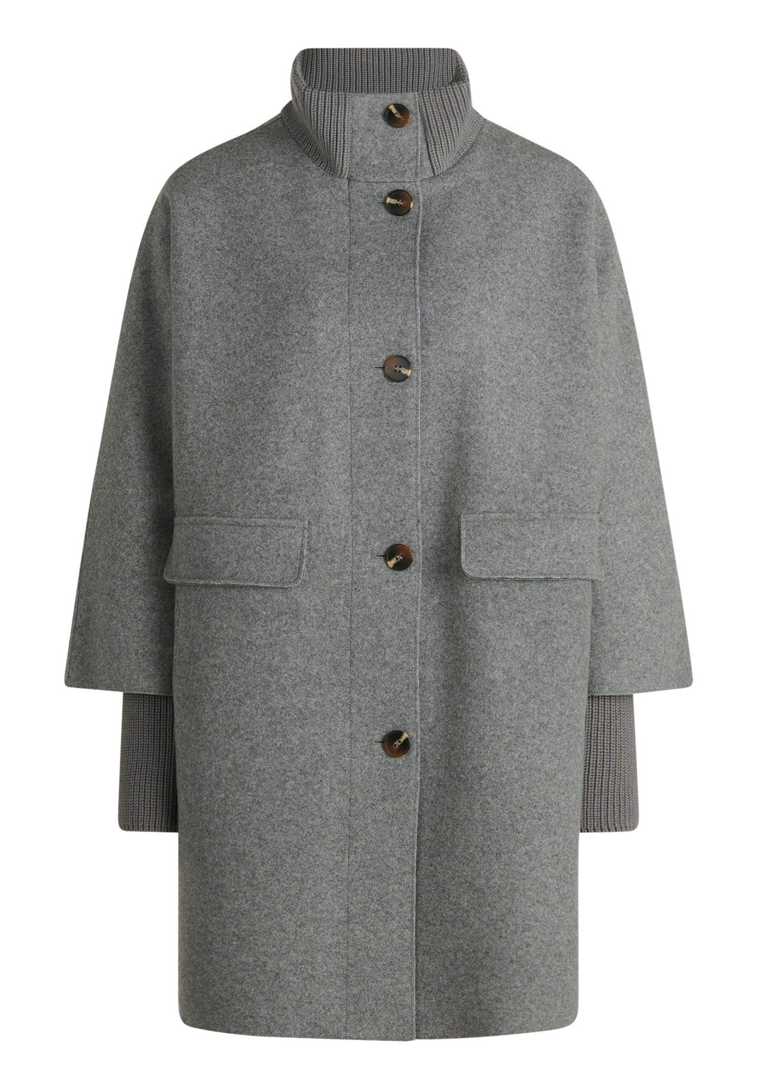 Jacke Wolle Light Grey Melange Bild 1