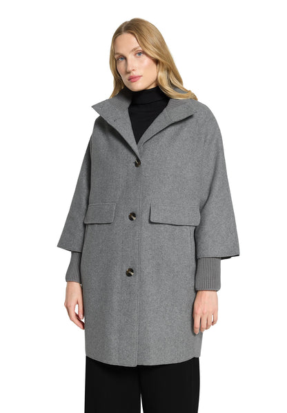 Jacke Wolle Light Grey Melange Bild 3