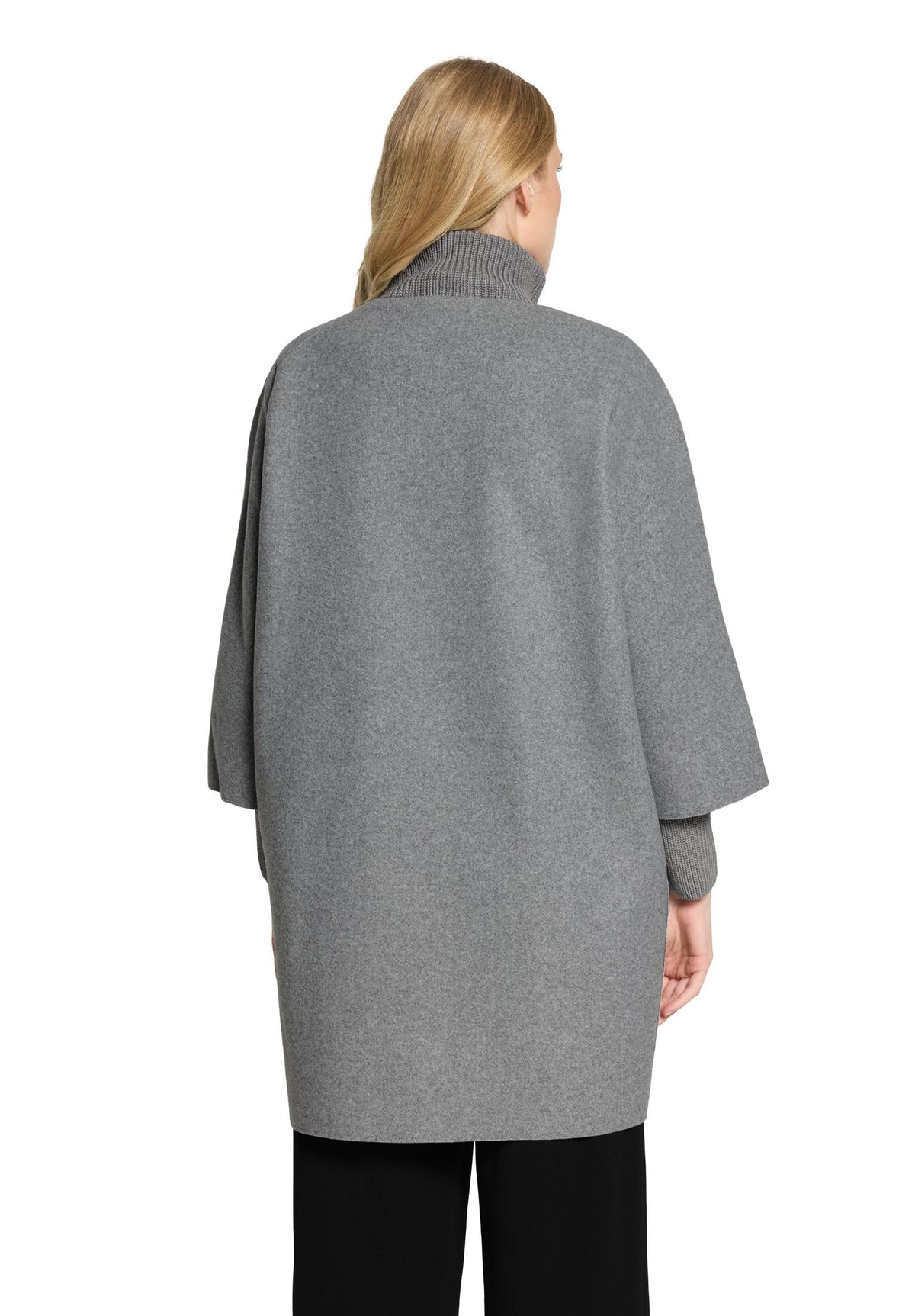 Jacke Wolle Light Grey Melange Bild 4