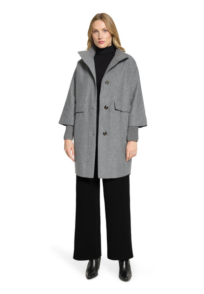 Jacke Wolle Light Grey Melange Bild 5