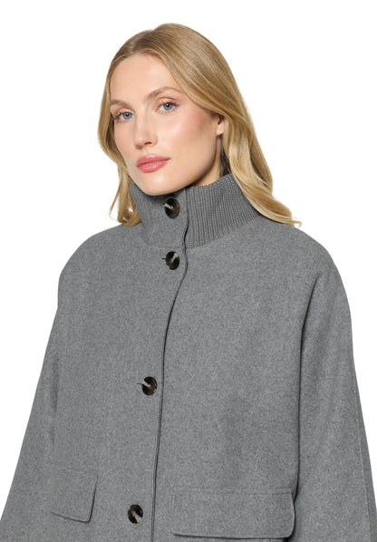 Jacke Wolle Light Grey Melange Bild 6