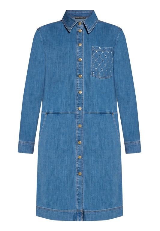 Kleid Kurz 1/1 Arm Middle Blue Denim Bild 1