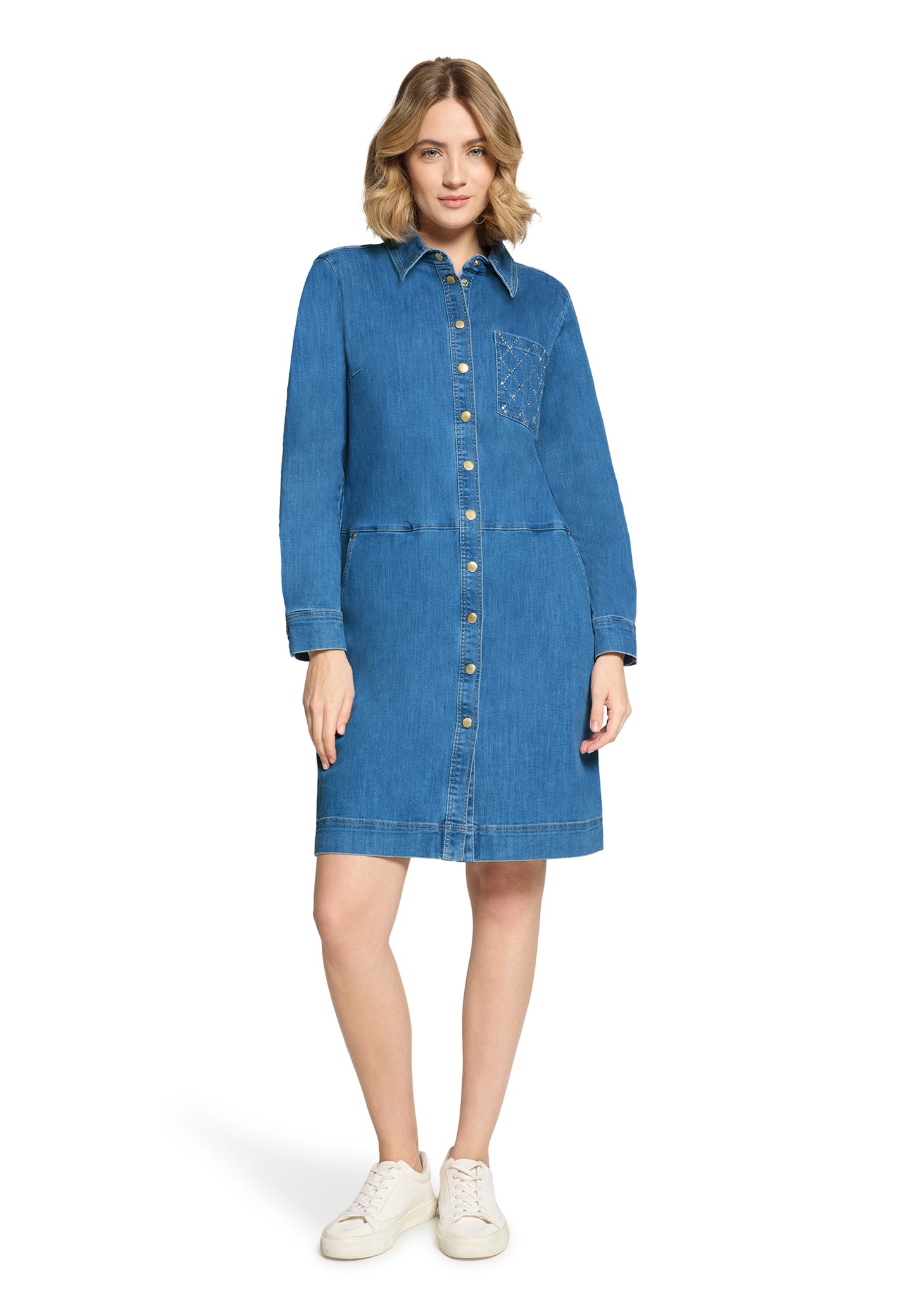 Kleid Kurz 1/1 Arm Middle Blue Denim Bild 3