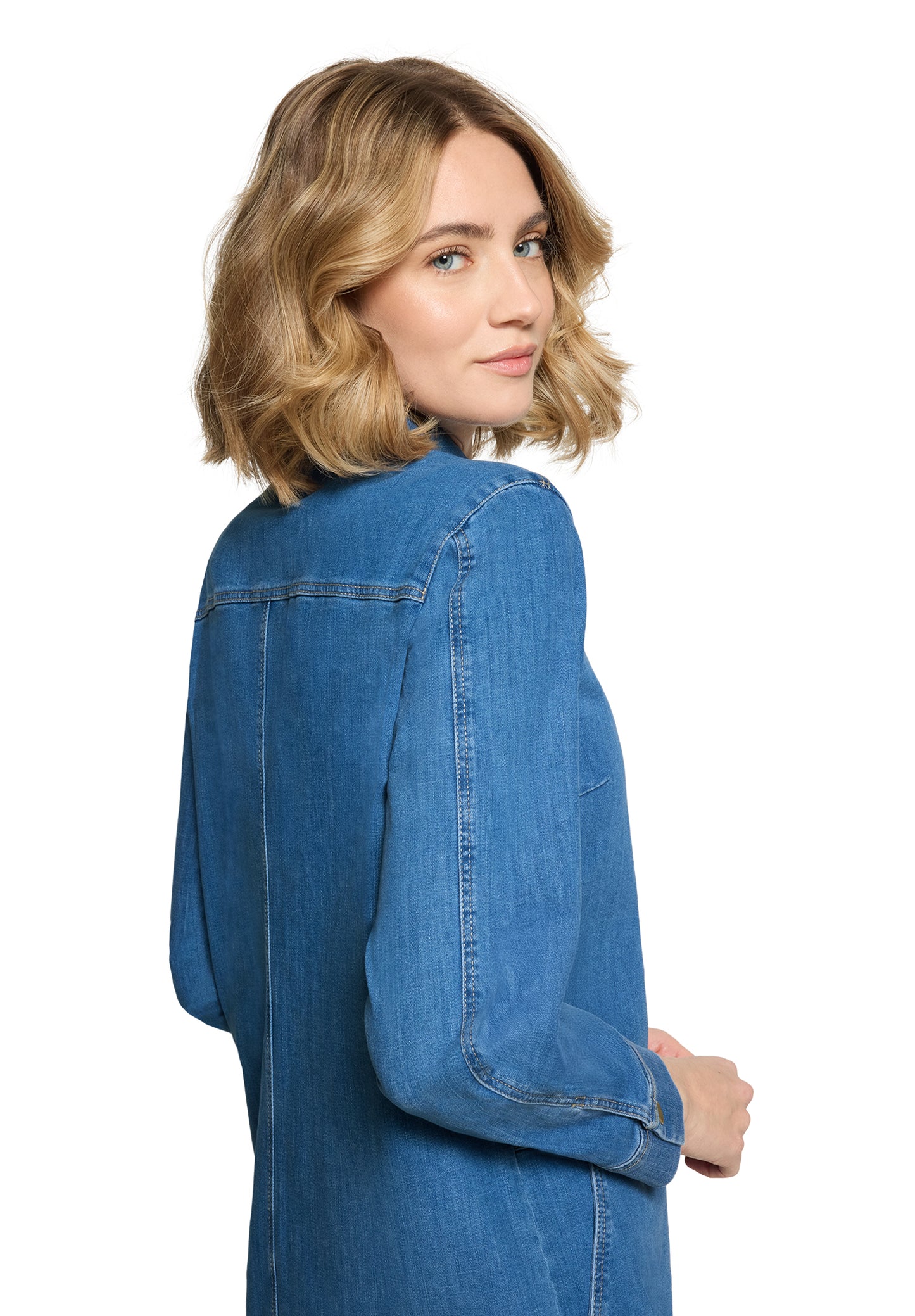 Kleid Kurz 1/1 Arm Middle Blue Denim Bild 7