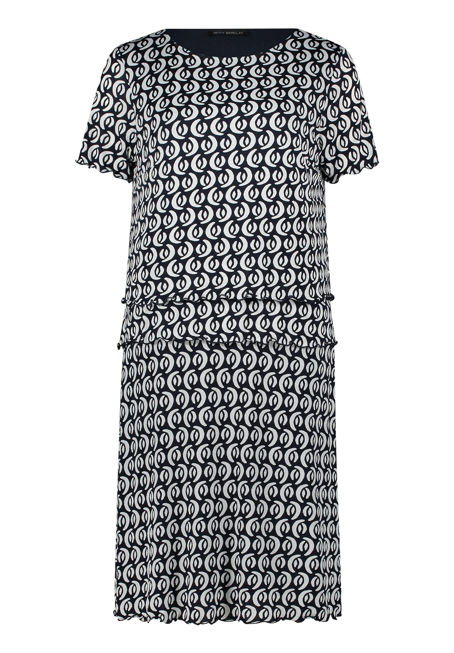 Kleid Kurz 1/2 Arm Dark Blue/Cream Bild 1