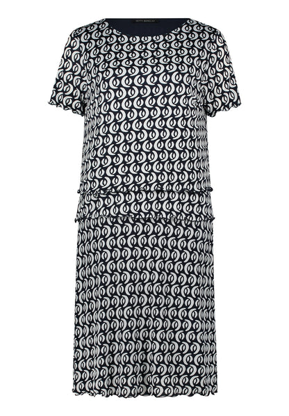 Kleid Kurz 1/2 Arm Dark Blue/Cream Bild 1