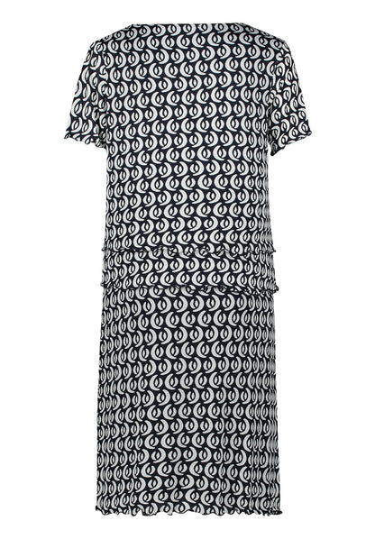 Kleid Kurz 1/2 Arm Dark Blue/Cream Bild 2