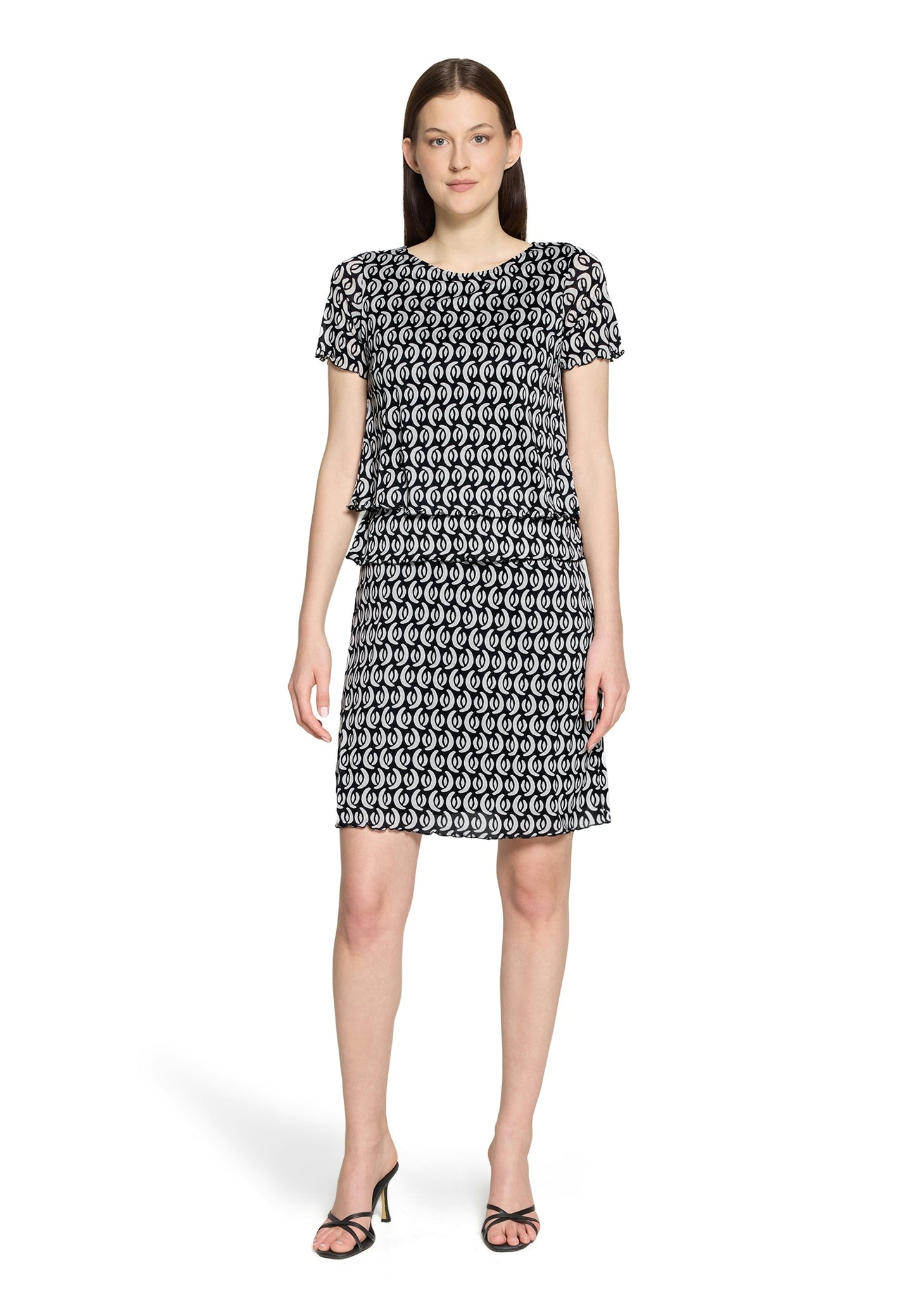 Kleid Kurz 1/2 Arm Dark Blue/Cream Bild 3
