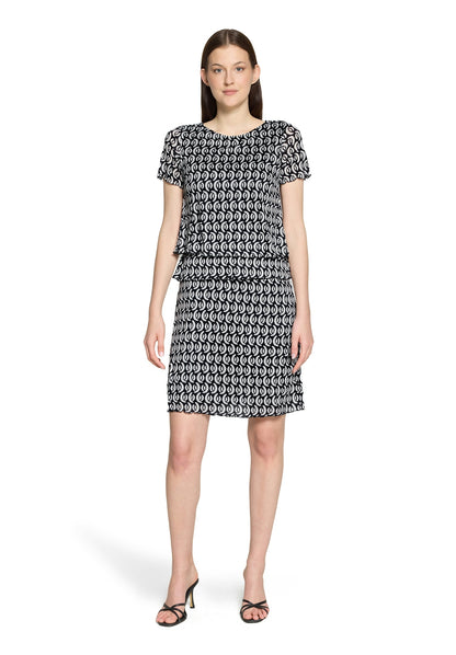 Kleid Kurz 1/2 Arm Dark Blue/Cream Bild 3