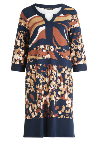 Kleid Kurz 3/4 Arm Dark Blue /Camel Bild 1