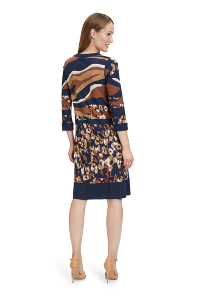 Kleid Kurz 3/4 Arm Dark Blue /Camel Bild 4