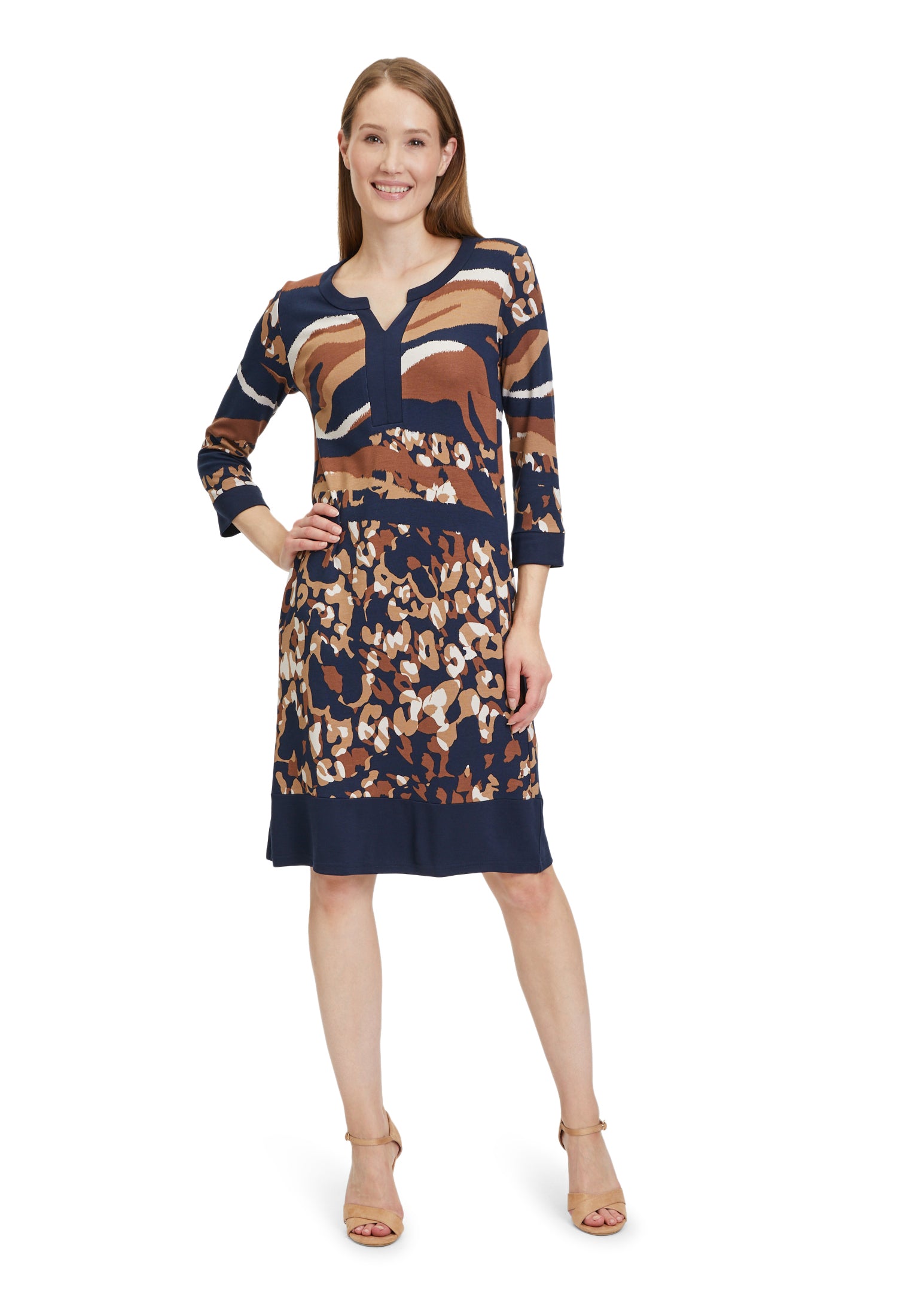 Kleid Kurz 3/4 Arm Dark Blue /Camel Bild 5