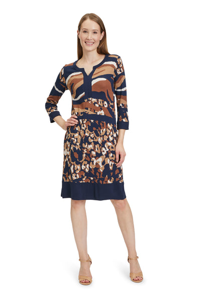 Kleid Kurz 3/4 Arm Dark Blue /Camel Bild 5