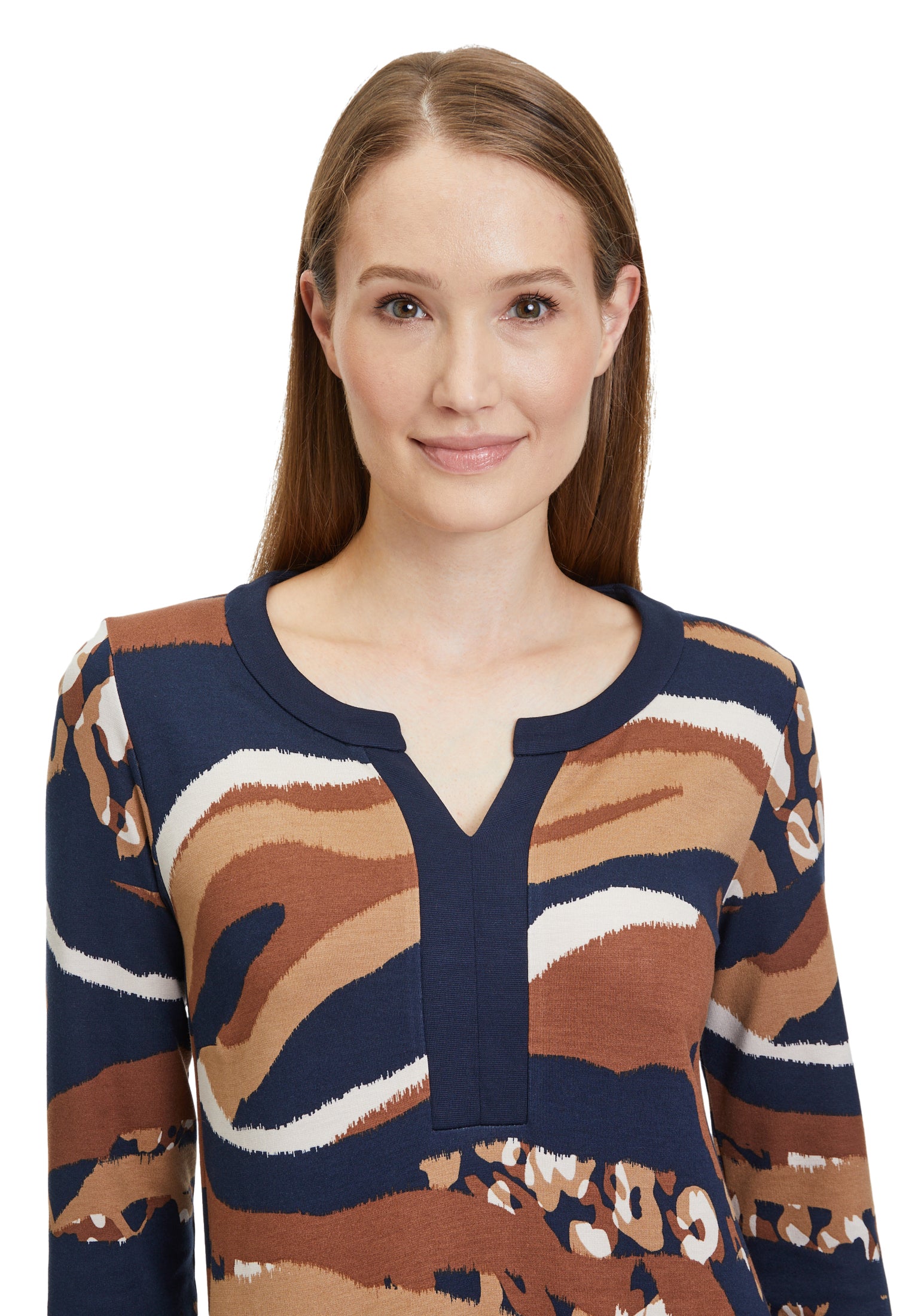 Kleid Kurz 3/4 Arm Dark Blue /Camel Bild 6