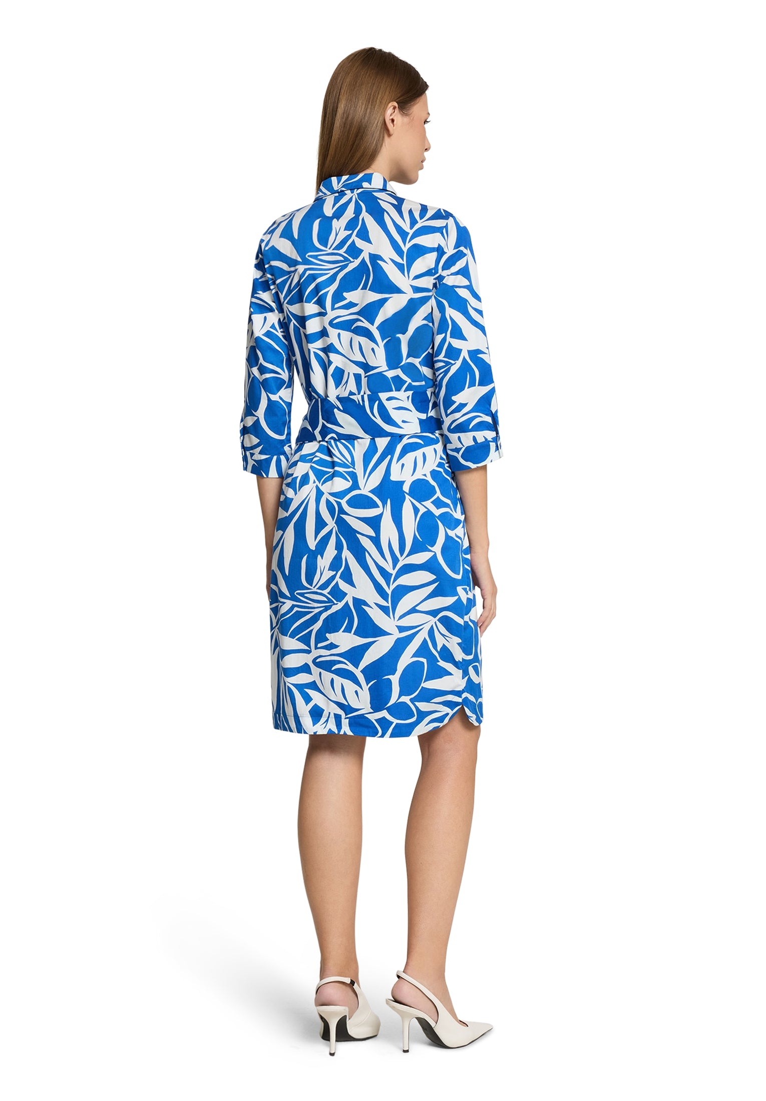 Kleid Kurz 3/4 Arm Blue/Cream Bild 4