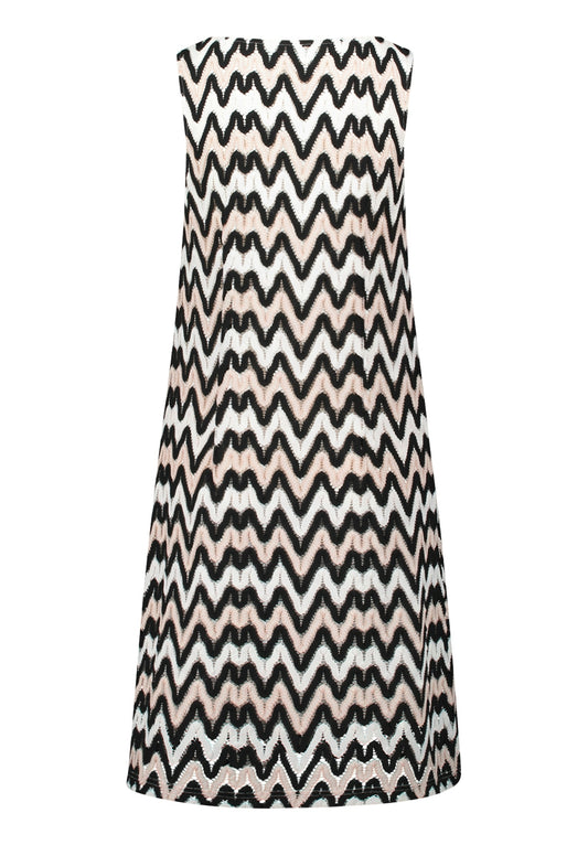 Kleid Kurz ohne Arm Black/Cream Bild 2