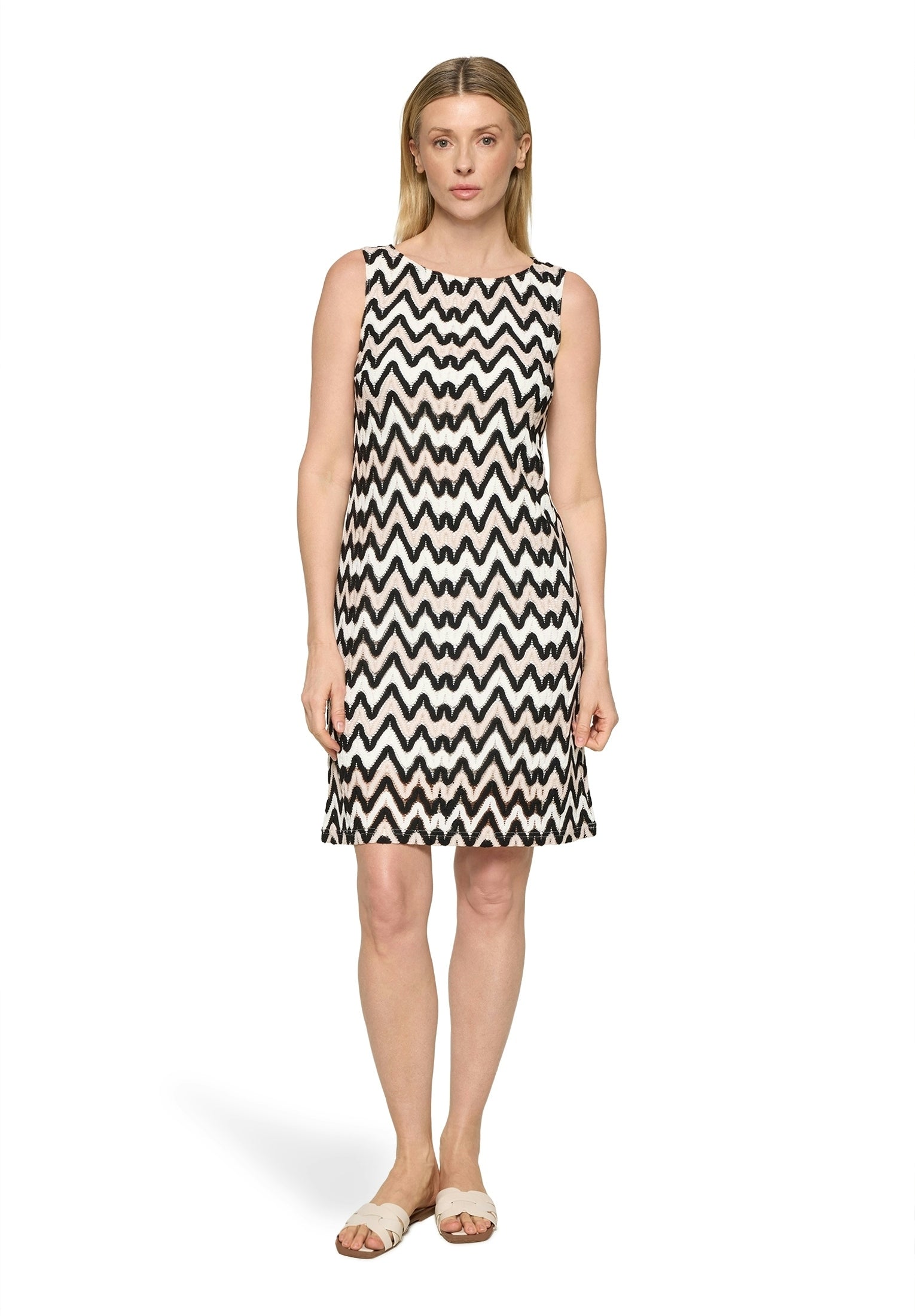 Kleid Kurz ohne Arm Black/Cream Bild 3
