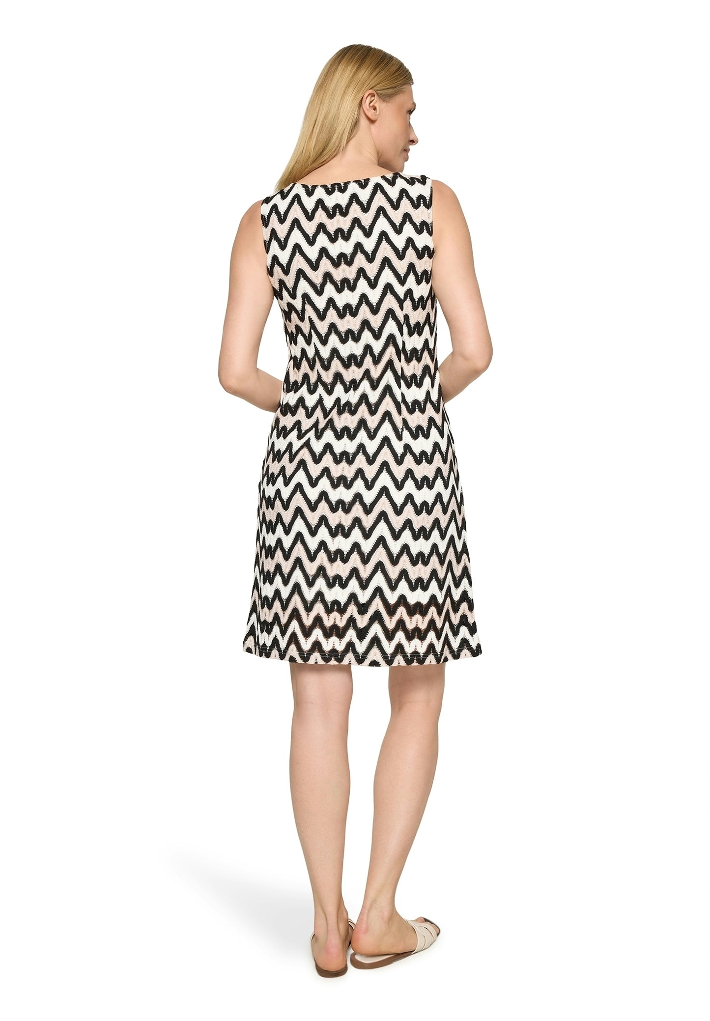 Kleid Kurz ohne Arm Black/Cream Bild 4