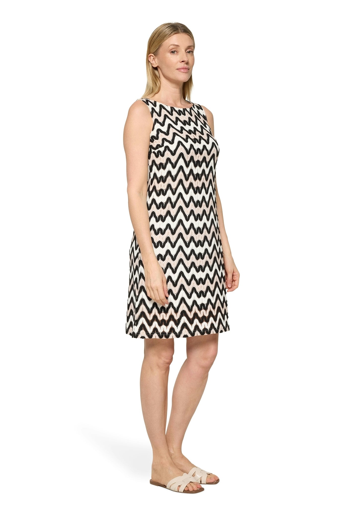 Kleid Kurz ohne Arm Black/Cream Bild 5