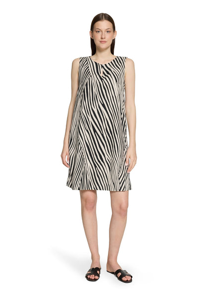 Kleid Kurz ohne Arm Black/Beige Bild 3