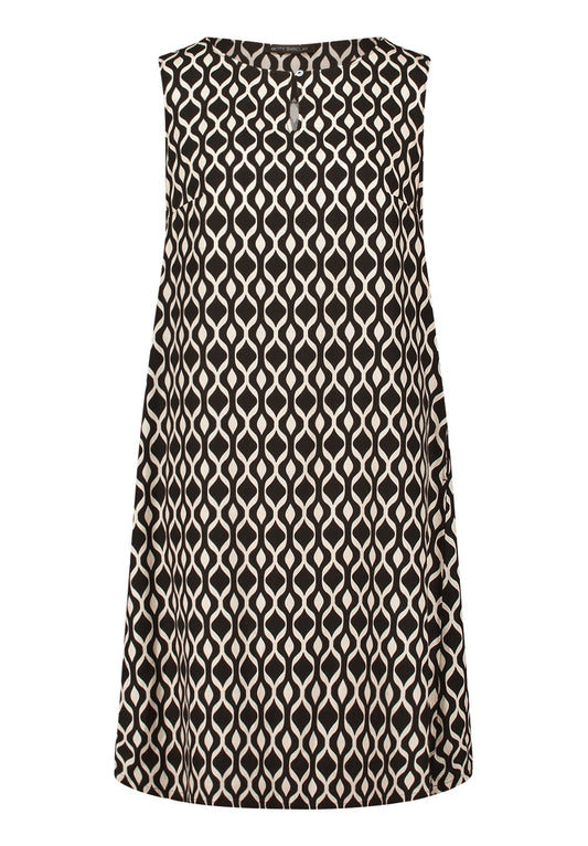 Kleid Kurz ohne Arm Black/Beige Bild 1