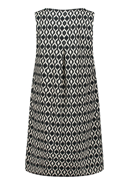 Kleid Kurz ohne Arm Black/Beige Bild 2
