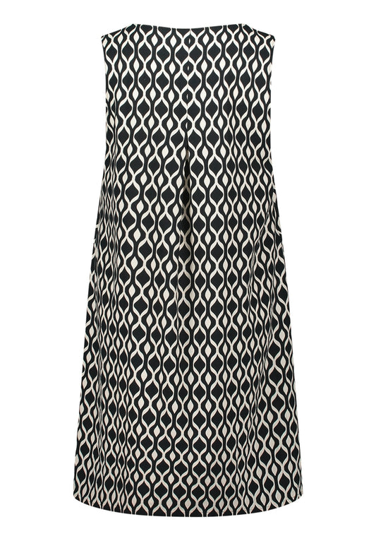 Kleid Kurz ohne Arm Black/Beige Bild 2