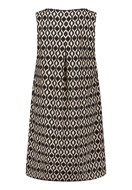 Kleid Kurz ohne Arm Black/Beige Bild 2