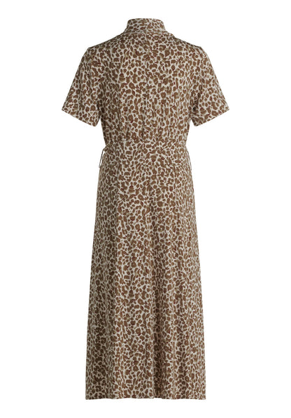 Kleid Lang 1/2 Arm Beige/Khaki Bild 2