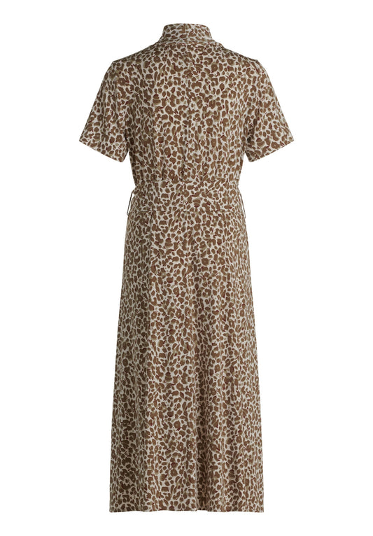 Kleid Lang 1/2 Arm Beige/Khaki Bild 2