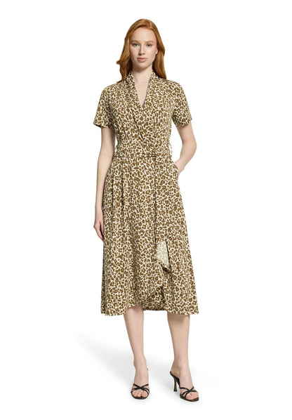 Kleid Lang 1/2 Arm Beige/Khaki Bild 3