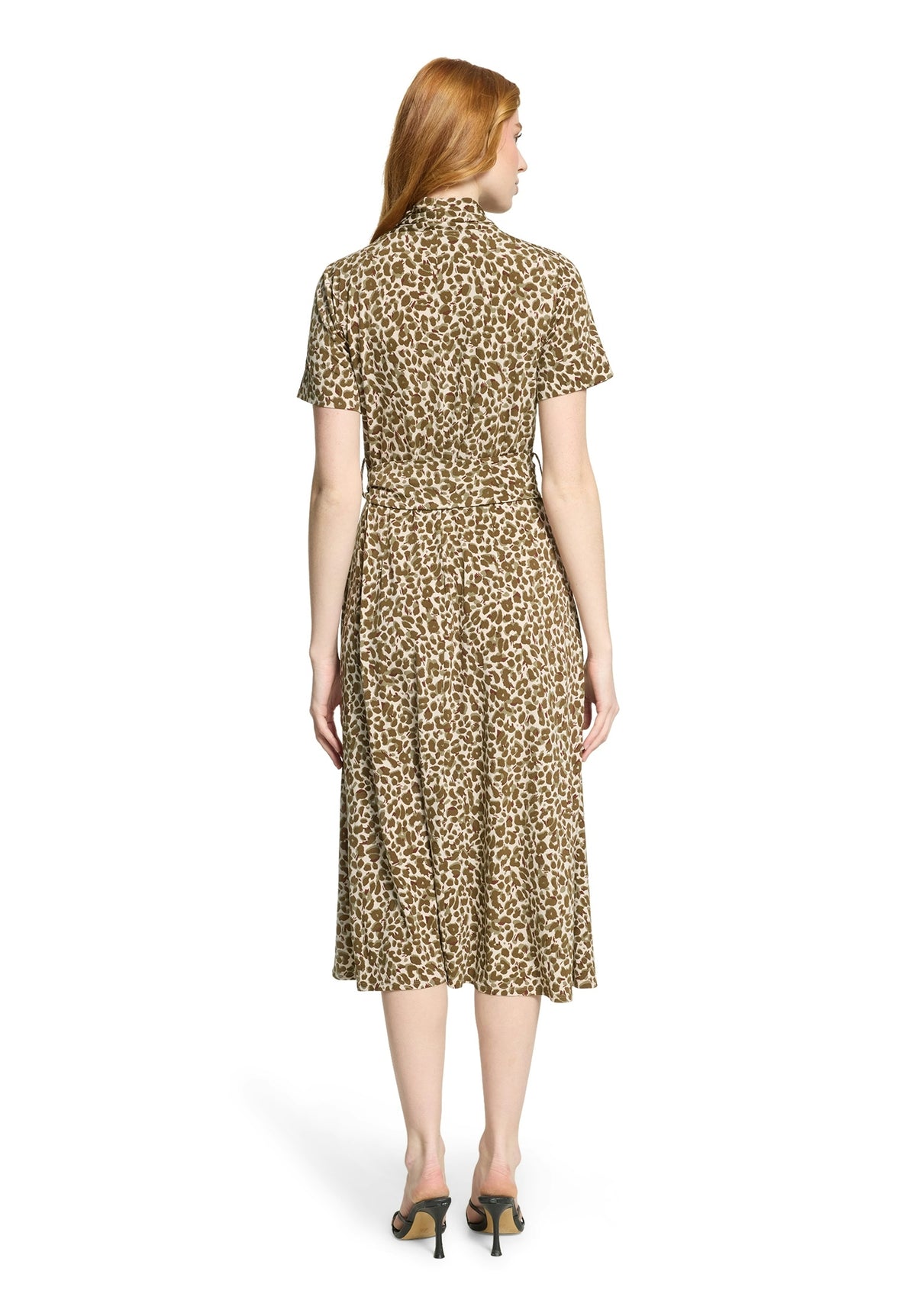 Kleid Lang 1/2 Arm Beige/Khaki Bild 4