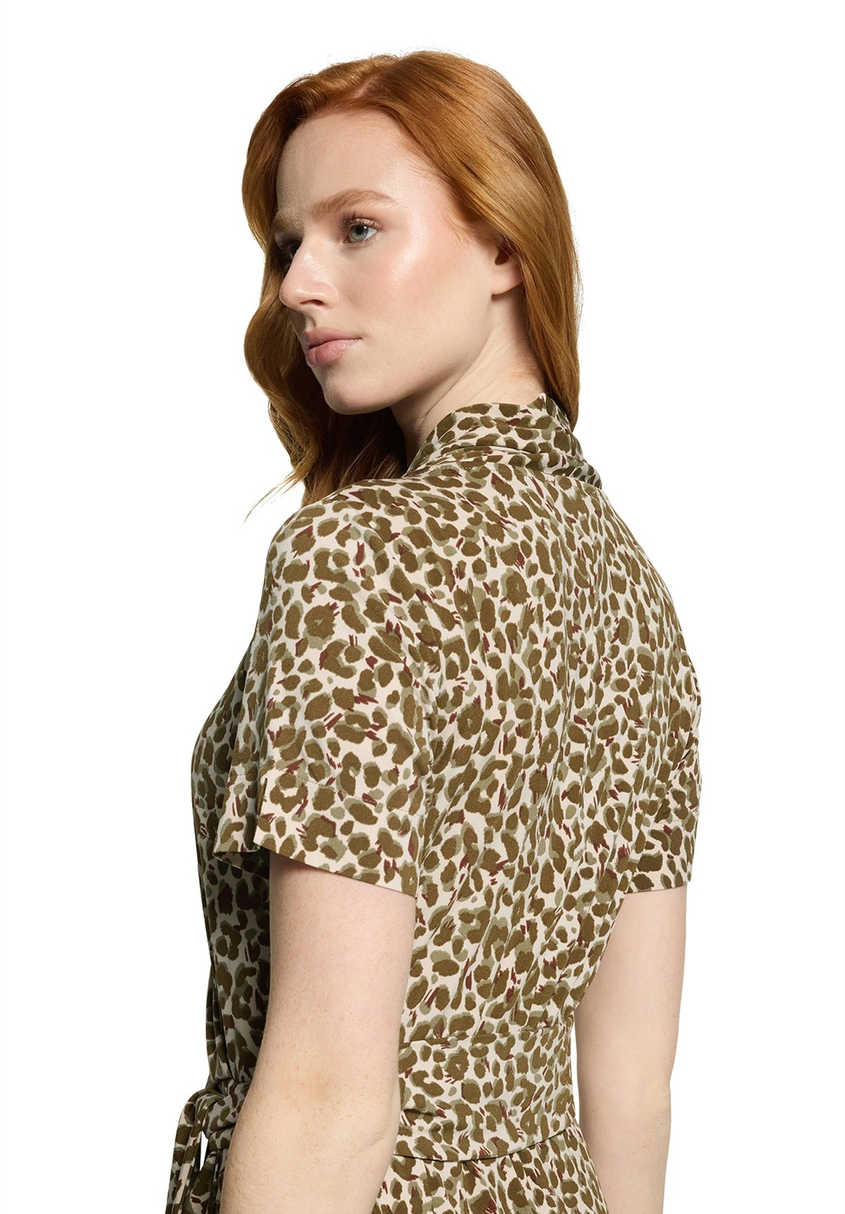 Kleid Lang 1/2 Arm Beige/Khaki Bild 7