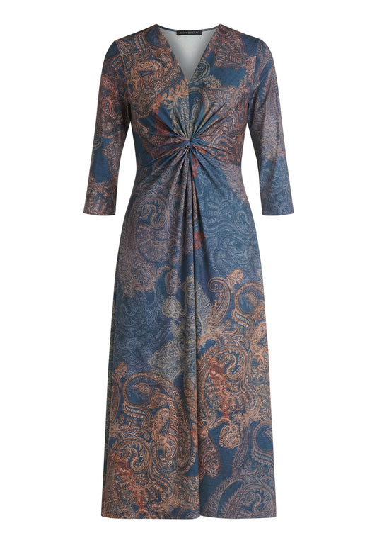 Kleid Lang 3/4 Arm Blue/Red Bild 1
