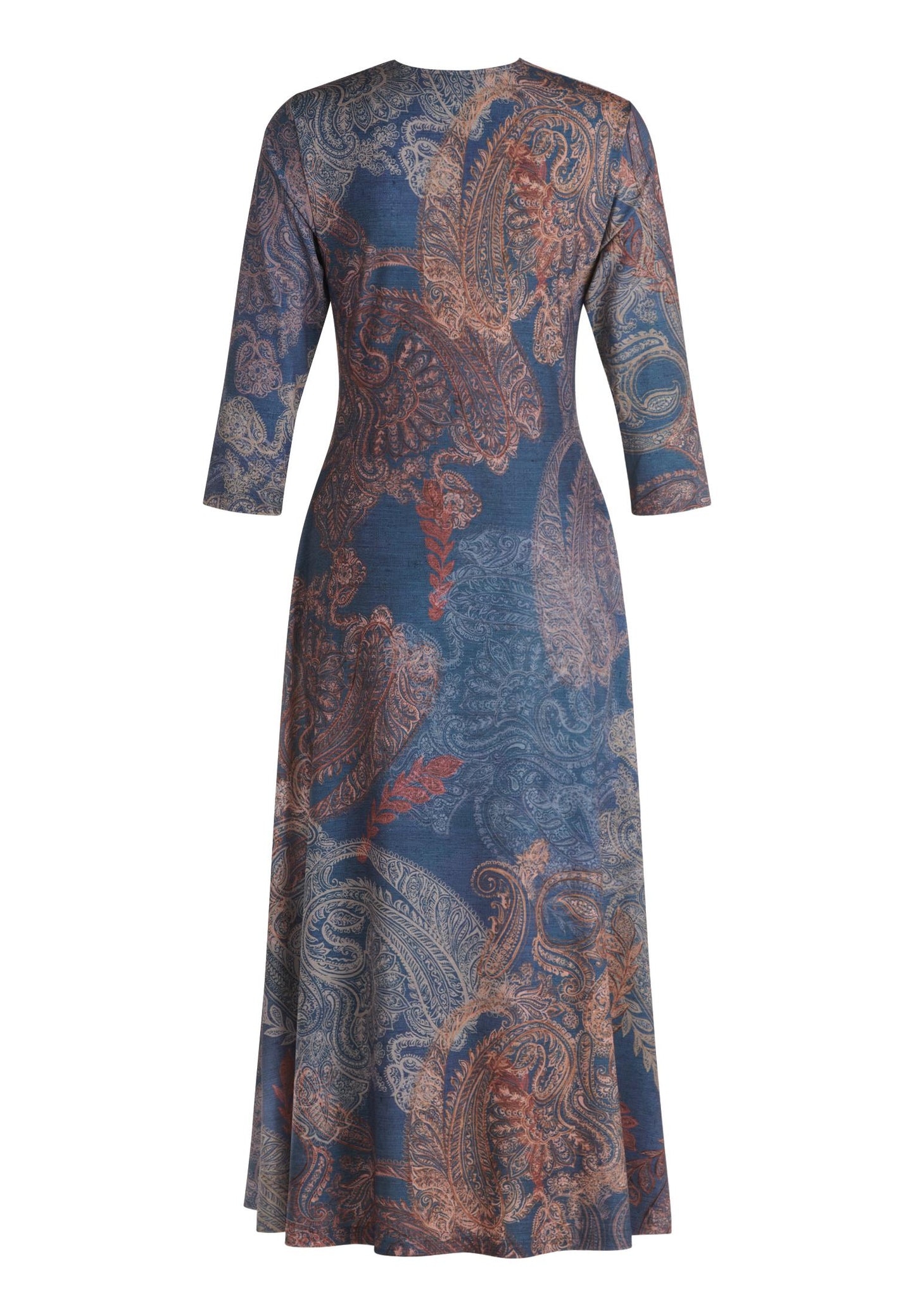 Kleid Lang 3/4 Arm Blue/Red Bild 2