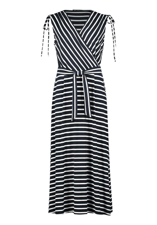 Kleid Lang ohne Arm Dark Blue/Cream Bild 1