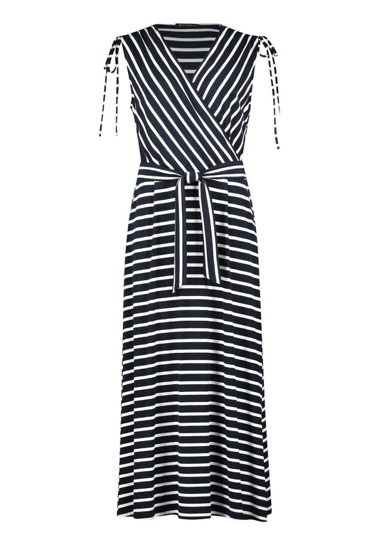 Kleid Lang ohne Arm Dark Blue/Cream Bild 1