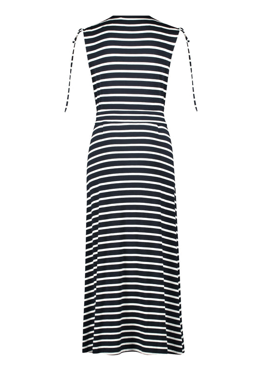 Kleid Lang ohne Arm Dark Blue/Cream Bild 2