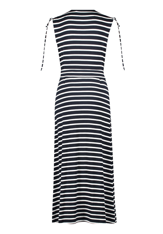 Kleid Lang ohne Arm Dark Blue/Cream Bild 2