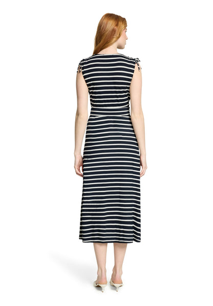 Kleid Lang ohne Arm Dark Blue/Cream Bild 4