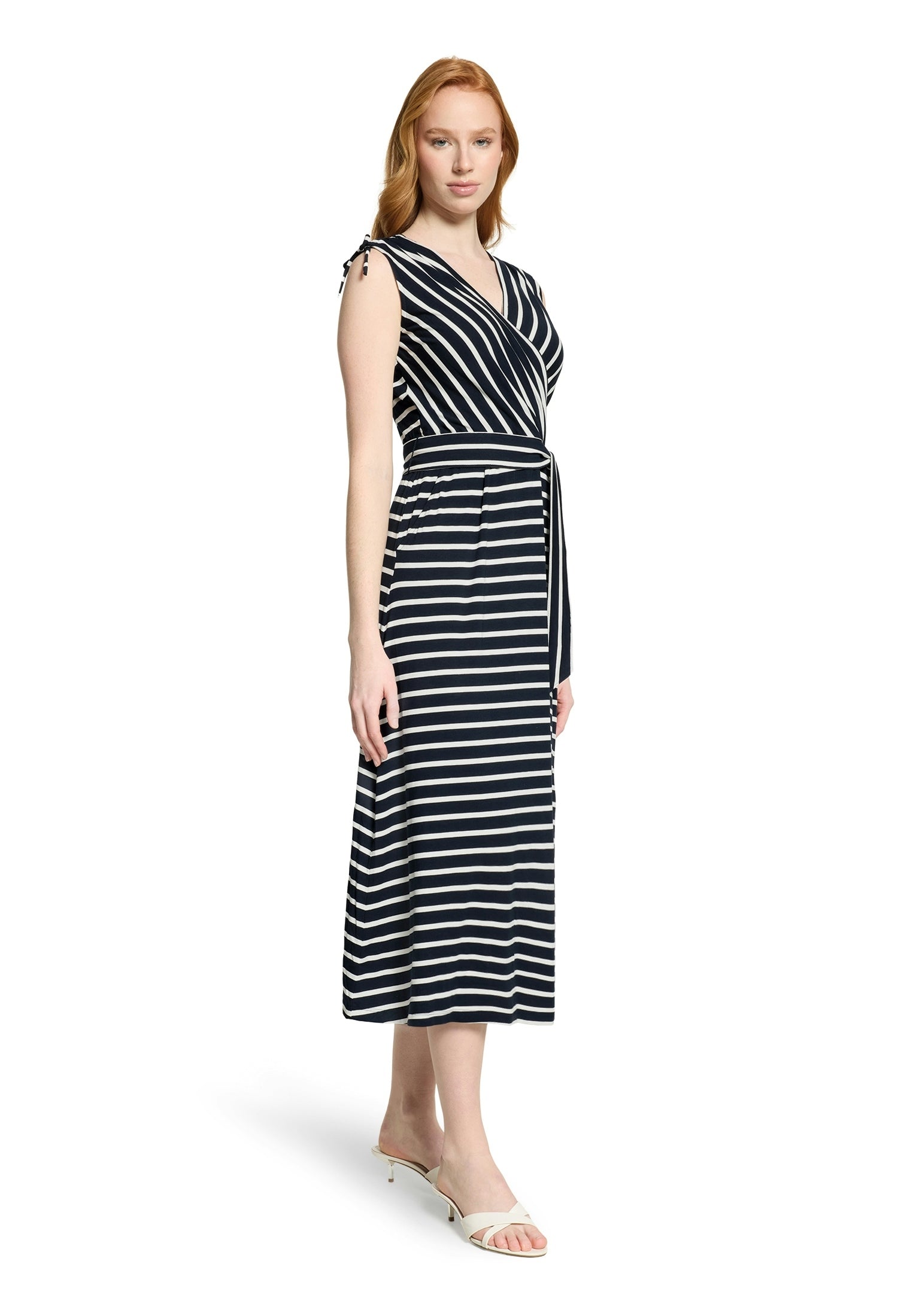 Kleid Lang ohne Arm Dark Blue/Cream Bild 5