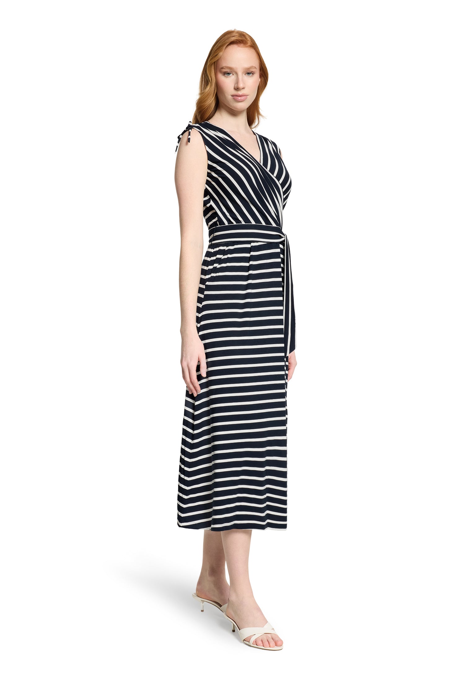 Kleid Lang ohne Arm Dark Blue/Cream Bild 5