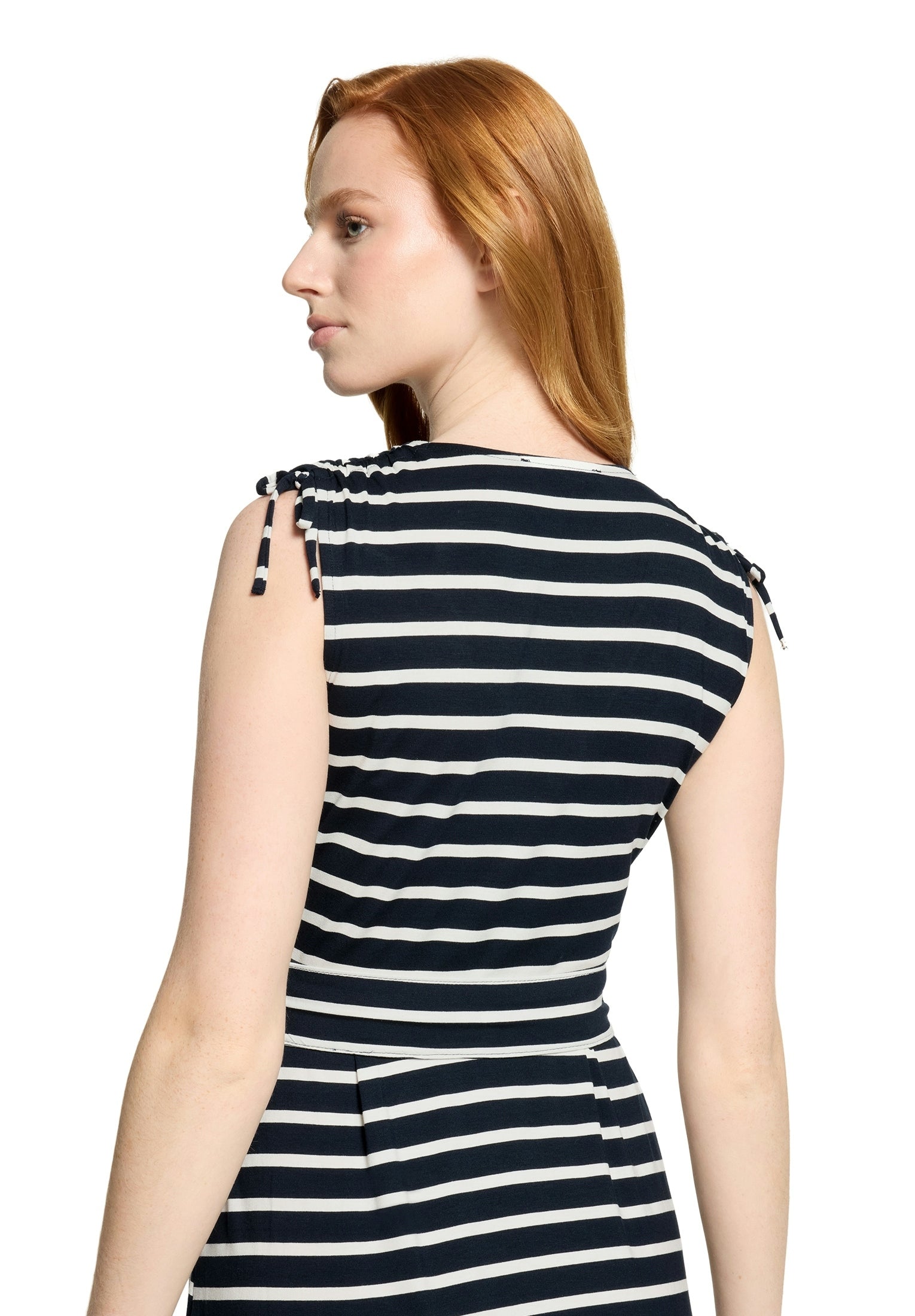 Kleid Lang ohne Arm Dark Blue/Cream Bild 7