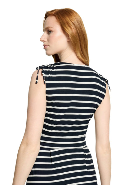 Kleid Lang ohne Arm Dark Blue/Cream Bild 7