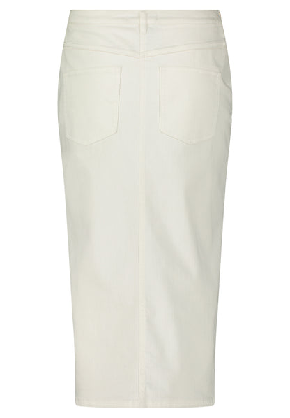 Rock Mittellang Casual Offwhite Bild 2